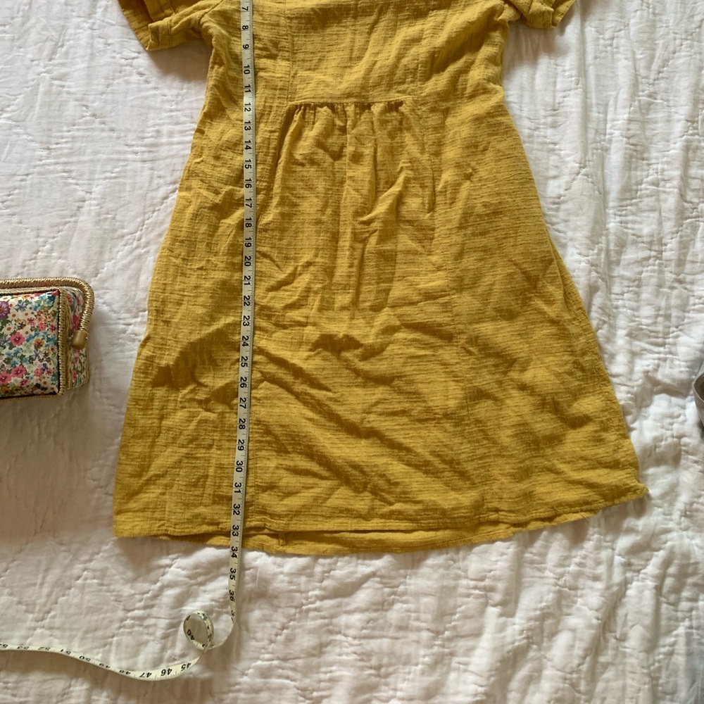Mustard Roolee button dress - Picture 5 of 6